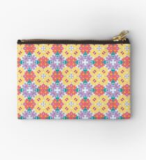 romantic green leaves summer yellow flowers seamless colorful repeat pattern Studio Pouch