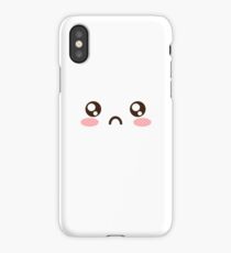 CUTE ANIME JAPANESE EMOJI/EMOTICON SAD FACE iPhone Case