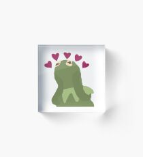 Wholesome Kermit Portrait Acrylic Block