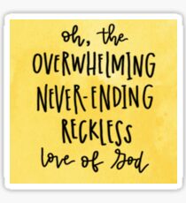 Reckless Love (Yellow) Sticker