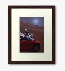 Red Car on the Red Planet Framed Print