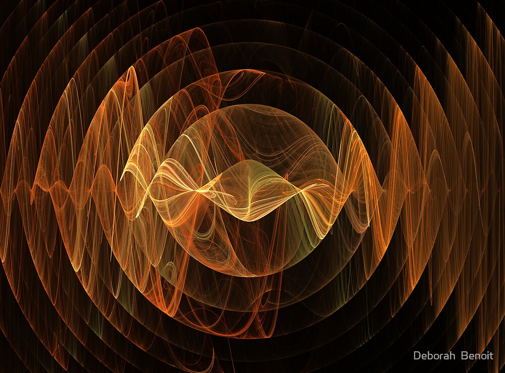 "Orange Sound Waves" by Deborah Benoit Redbubble