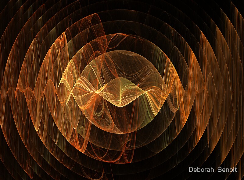 "Orange Sound Waves" by Deborah Benoit Redbubble