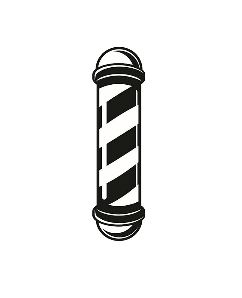 “Barber Pole Black and White” by Majorfits | Redbubble