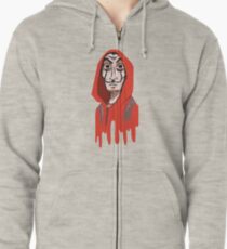 La Case de Papel Zipped Hoodie