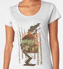 Haus in Flammen Frauen Premium T-Shirts