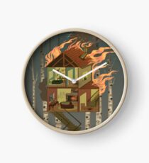 Reloj Casa en llamas