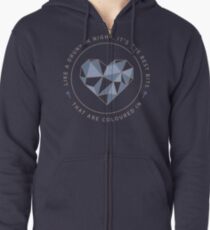 Poke - blau Hoodie mit Reißverschluss