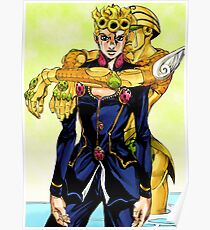JoJos bizarres Abenteuer - Giorno Giovanna - Teil 5 Goldener Wind / Vento Aureo Poster