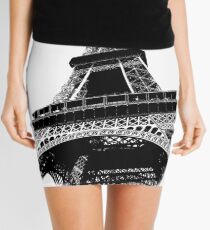 Eiffel Tower Digital Engraving Mini Skirt