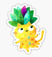 Pineapple cat Sticker