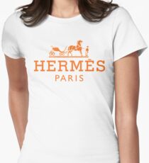 Hermes shirt logo Women's Fitted T-Shirt