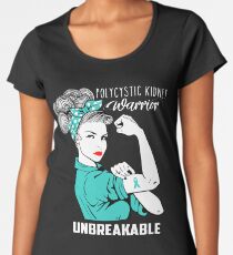 Polycystic Kidney Warrior Unbreakable Awareness Women's Premium T-Shirt