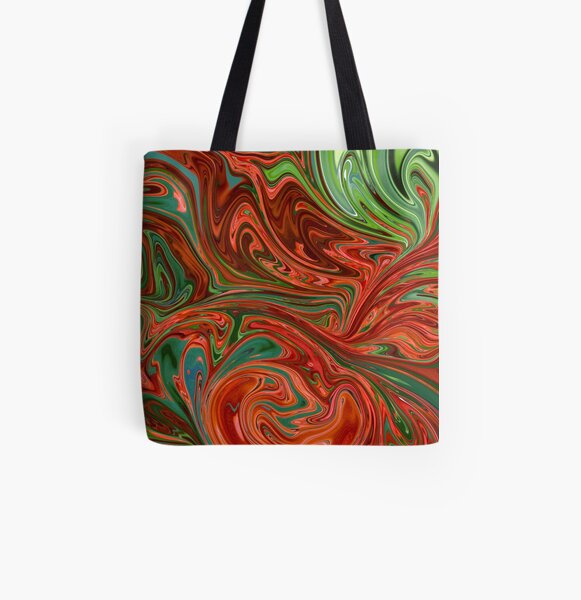 Colorful swirls All Over Print Tote Bag