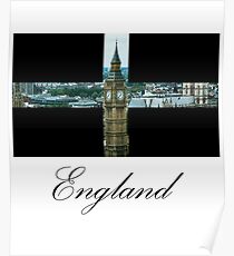 Póster bandera de Inglaterra
