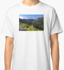 Scenic view of Mt Rainier in National Park WA State on a sunny day Classic T-Shirt