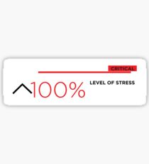 100% stress Sticker