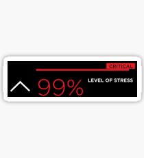 99% stress white Sticker
