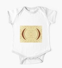 Moon Landing Brown Circle Pattern One Piece - Short Sleeve
