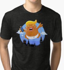 Trump Big Graphic Inflatable Baby Blimp Balloon Tri-blend T-Shirt