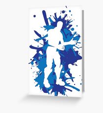 Robot Dance Move - Blue Greeting Card