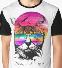 Summer Cat Graphic T-Shirt