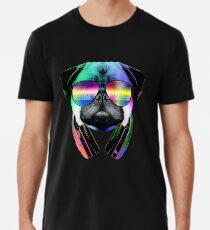 Camiseta premium para hombre Música Love Pug