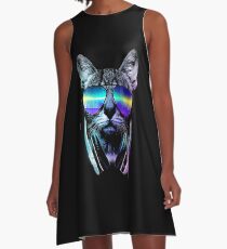 Vestido acampanado Music Lover Cat