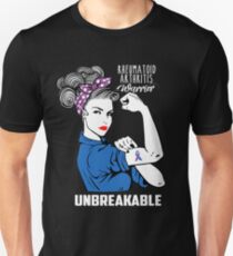 Rheumatoid Arthritis Warrior Unbreakable Awareness Unisex T-Shirt