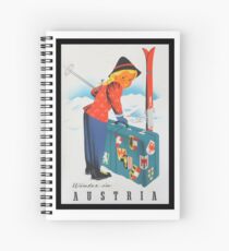 Vintage Travel - Winter in Austria Spiral Notebook