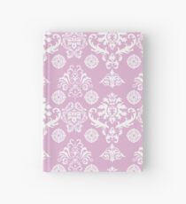 Pink and White Damask Pattern Hardcover Journal