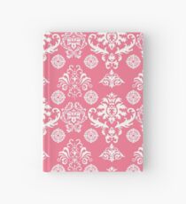 Red and White Damask Hardcover Journal