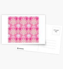 Multicoloured Damask Two Postcards