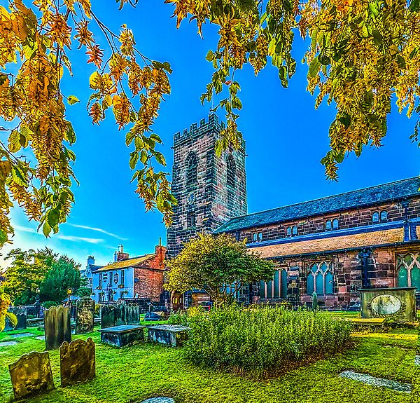 St Wilfrids Grappenhall, Warrington in autumn