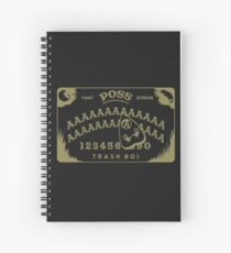 Possum Ouija Board (Gold on Black) - Funny Opossum Oujia Design Spiral Notebook