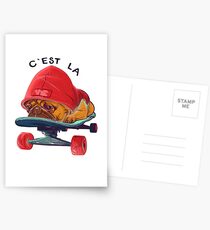 C'est la vie skate Dog Postkarten