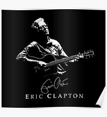 Eric Clapton - rock-blues-music - Fender Stratocaster Poster
