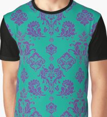 Lavender Vintage Damask Pattern Graphic T-Shirt