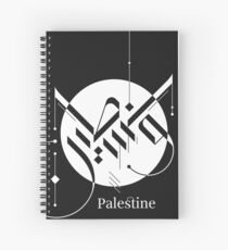 Palestine freestyle arabic calligraphy Spiral Notebook