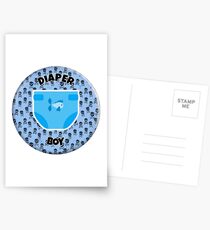 Age Play ABDL AB/DL Diaper Boy adult baby Skull Cross Postcards