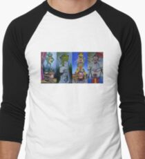 Muppets Haunted Mansion Stretching Room Portraits Men's Baseball ¾ T-Shirt