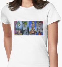 Muppets Haunted Mansion Stretching Room Portraits Women's Fitted T-Shirt