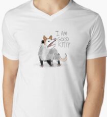 "I AM GOOD KITTY" Design Men's V-Neck T-Shirt