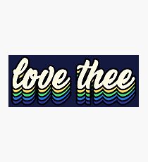 Love Thee - blue and gold Photographic Print