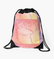 Shared Kiss Drawstring Bag