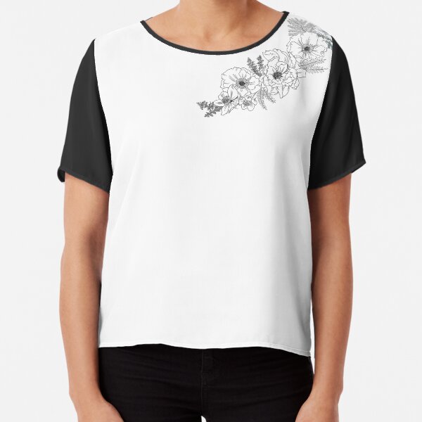 Collier de fleurs Top mousseline