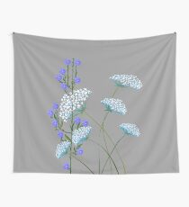 Wild Flowers, Queen Anne's Lace and Flax Wall Tapestry