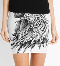 Ornately Decorated Rooster Mini Skirt