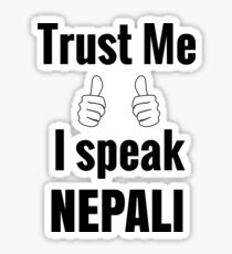 Funny Nepali Shirt Gift For Men Women Kids Sticker