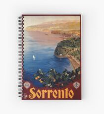 Italien Sorrento-Bucht von Neapel-Weinlese italienische Reiseanzeige Spiralblock